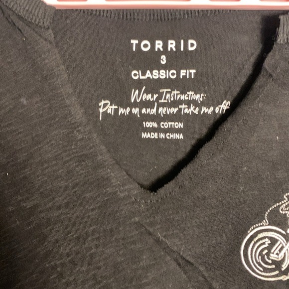 NWT Torrid Moto Embroidered Classic Fit Slub Notch Neck Tee 2X - Picture 10 of 11